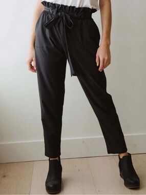 Albion Black Belted Trousers Small